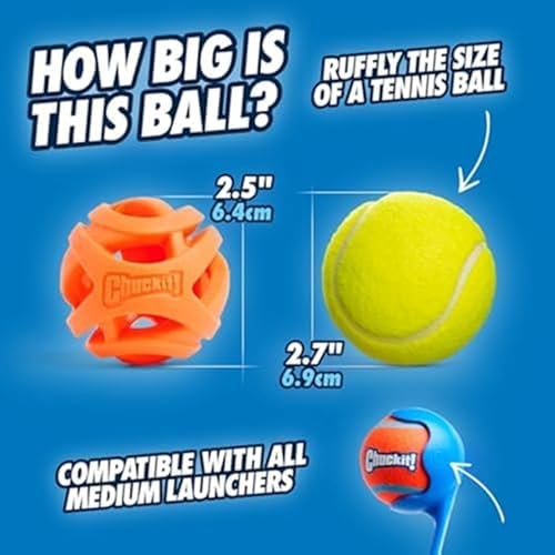 Chuckit! Air Fetch Ball Dog Toy, Medium 2.5in, 2 Pack