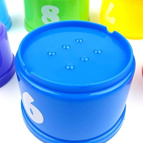 Hypeety Pet Bird Parrot Educational Stacking Cup Treat Toy Colorful Training Toy Intelligence Development Playing Training Toy for Macaw Budgies Parakeet Cockatoo