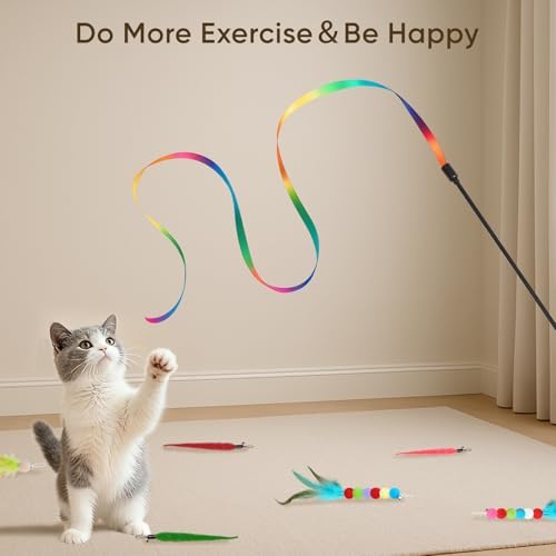 Cat Toys for Indoor Cats, 13 Packs Interactive Cat Wand Toy Set