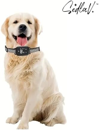 SEDLAV Bark Collarin for Dogs, Rechargeable Anti Barking Training Collarn - Humane Dog Shock Trainer Collarn with 3 Modes, 7 Adjustable Levels, Smart Sensor & Chip