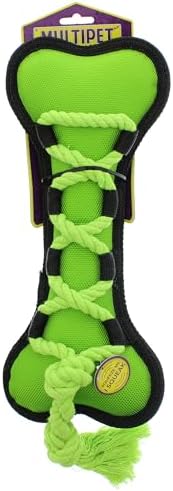 Multipet Cross-Ropes Bone Tough Dog Toy, 11.5"