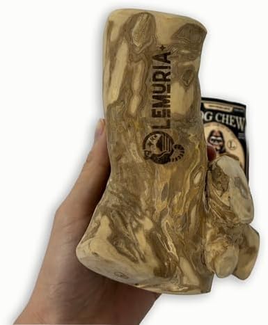 lemuria lemuriaGorilla Wood Dog Chew, Coffee Wood Dog Chew Real Wooden Bone Sticks for Dogs, Safe Dental Cleaning Chews for Teething Puppy, Stress Relief Toys (Medium)