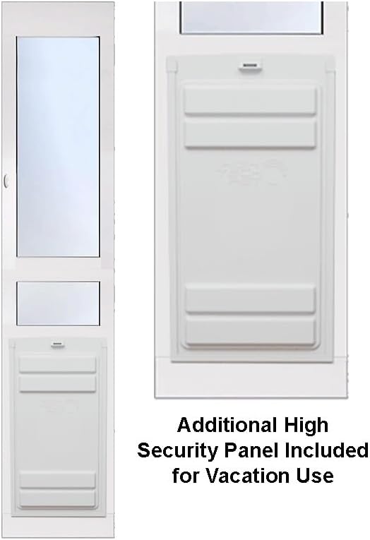 Power Pet Automatic ROLL UP Door by High Tech Pet Brand - Motorized Panel Rolls Up - Pet Operated - Remote App Control - 24/7 Exit & Entry Timers (Large Patio Regular - 75-80¼,)