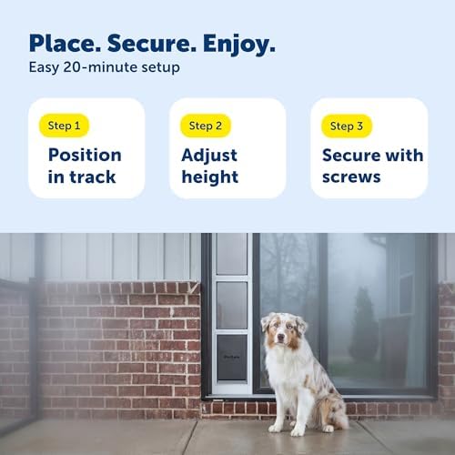 PetSafe Extreme Weather Sliding Glass Pet Door, 3-Flap Insulated, Large