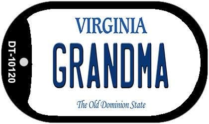 Smart Blonde Grandma Virginia Novelty Metal Dog Tag Necklace DT-10120