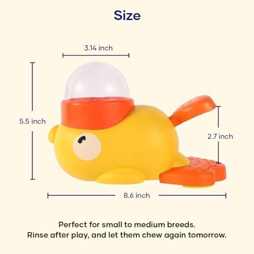 Interactive Duck Toy – Treat Dispenser for Pets | Slow Feeder Puzzle Toy for Mental Stimulation & IQ Training | Interactive Cat Toy & Dog Enrichment Toy | Durable & Easy to Clean