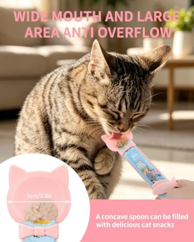 4PCS Cat Treat Spoon Squeeze Dispenser