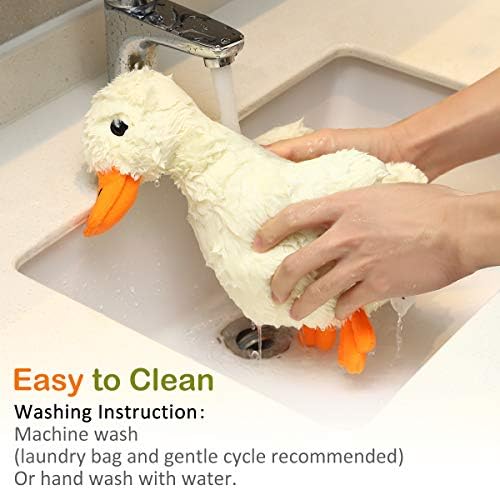 Pawaboo Squeak Plush Duck Dog Toy, Large 12'' Soft Stuffed Duck Pet Toys