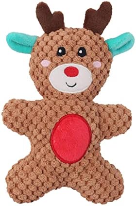Dog Squeaky Toy Interactive Train Supplies Cloth Reduces Destructive Suitable for Small Medium Large Dog Pets, Elk