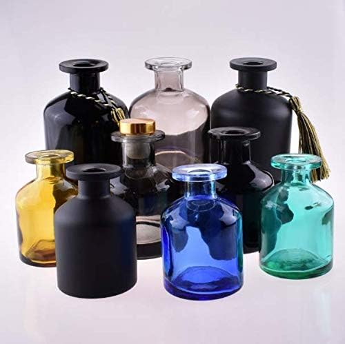 1Pcs 150ml/5oz Empty Glass Diffuser Bottle Aromatherapy Jar Container Fragrance Accessories Use with Essential Oils Replacement Diffusers Reed Sticks DIY Crafts Decor Gray