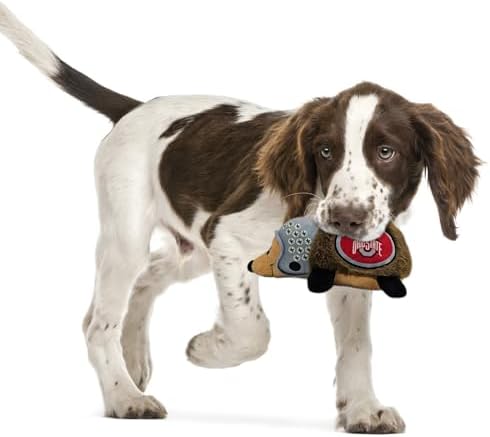 NCAA Ohio State Buckeyes Plush Hedgehog Toy for Dogs & Cats, Cool Soft Pet Toy for Fun and Interactive Play, Dog Chew Toy with Squeaker, Licensed Hot Pet Toy