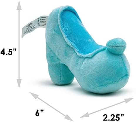Disney Dog Toy, Cinderella Slipper Replica Light Blue Pet Toy, Plush