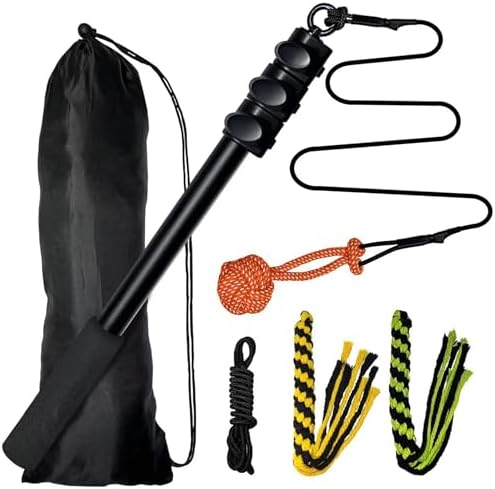 Flirt Pole for Dogs Heavy Duty 48inch Extendable Aluminum Alloy Dog Flirt Pole for Large/Medium/Small Gogs,Interactive Dog Toys for Indoor/Outdoor