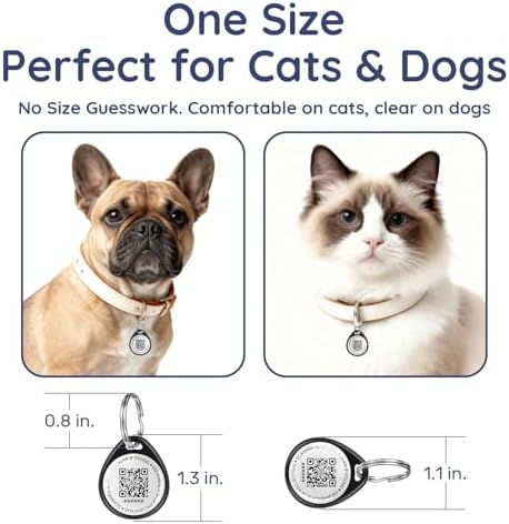 QR Code Dog Tag and Cat Tag, Scan to Reunite Faster, Waterproof and Durable, Lightweight and Quiet, Updatable Contact Info, with Ski Racer Pet Character Design
