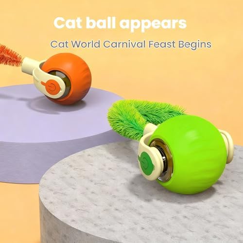 Interactive Cat Toys for Indoor Cats,Automatic Moving Kitten Toys,Cat Balls
