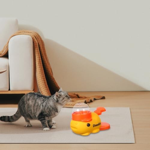 BESPORTBLE Interactive Slow Feeder with Press and Rotate Mechanism Dog Treat Dispenser Clownfish Shape Sturdy Abs Material Pet Feeder for Pet Training and Outdoor Activities
