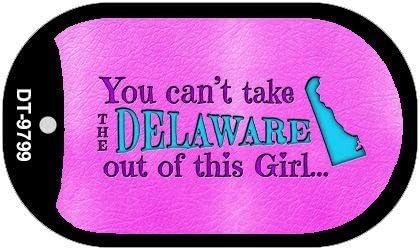 Smart Blonde Delaware Girl Novelty Metal Dog Tag Necklace DT-9799