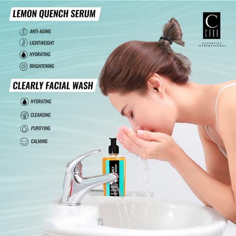 CARA Cosmetics Clearly Skincare Set - Skin Care & Self Care Kit, Skincare Products For Face, Facial Skin Care Sets & Kits, Face Routine Set For Women - Facial Wash Cleanser 6oz. & Serum 1oz. Set