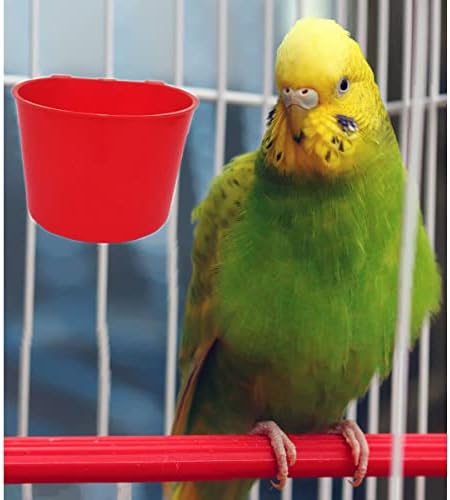 Pack of 40 Cage Cups Birds Feeders Seed Bowl Chicken Feeding Watering Dish Rabbit Water Food Hanging Wire Cages Box 8 oz Coop Cups for Pet Parrot Parakeet Game Fowl Poultry Pigeon