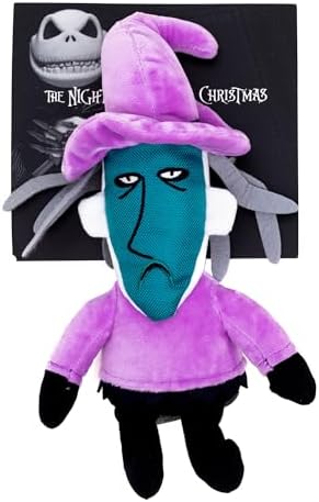Buckle-Down Disney Squeaky Plush Dog Toy for Large, Medium & Small Dogs, The Nightmare Before Christmas Shock Full Body Pose, 3.0" x 4.5"