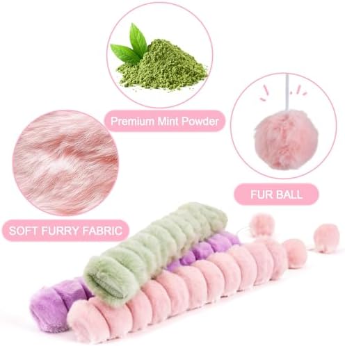 Cat Kicker Toy 3 PCS, Quiet Cat Catnip Toys for Indoor Cats