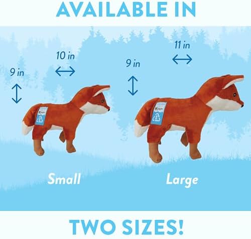 Spunky Pup Clean Earth Plush Fox | Made from 100% Recycled Water Bottles | Large