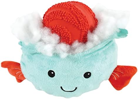 Luvable Friends Unisex Baby Squeaky Plush Dog Toy With Rope