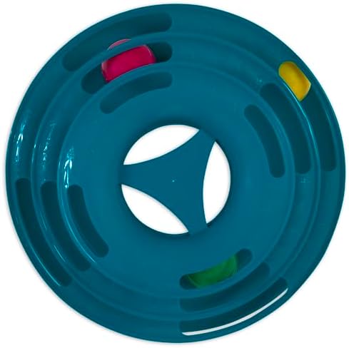 Pet Zone Busy Ball 3 Tier Plastic Cat Tower Rattle Toy, Includes 3 Balls
