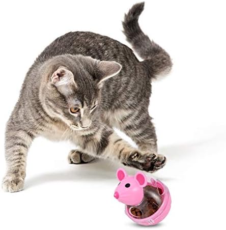 2Pcs Cat Treat Dispenser Toy, Mouse Shape Cat Interactive Toy and Food Dispenser for Pet Increases IQ Interactive & Food Dispensing