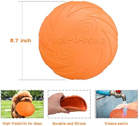 2 Pack Dog Flying Discs for Medium Large Breeds