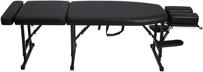 Royal Massage Sheffield 160 Elite Professional Portable Chiropractic Table - Lightweight Adjustable Folding Design (Charcoal)