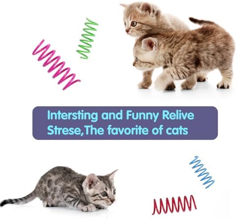 48PCS 12Colors Cat Spring Toys for Indoor Cats