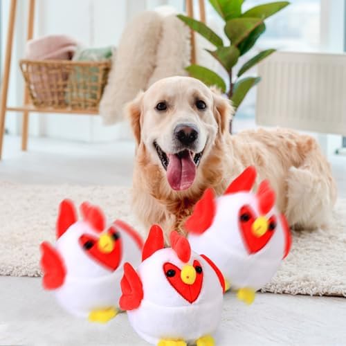 BABORUI Interactive Dog Toys Rooster, Jumping Squeaky Dog Toys with Recording and Music Modes, Rechargeable Moving Dog Chew Toys for Small/Medium/Large Dogs to Keep Them Busy(Rooster)
