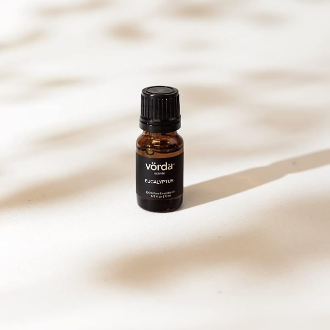 Vorda India Eucalyptus Single Noted Essential Oil - 1/3 fl. oz. Perfect for Aromatherapy Essential Oil for Diffusers, Skin Use Massage Oil, Candle Making
