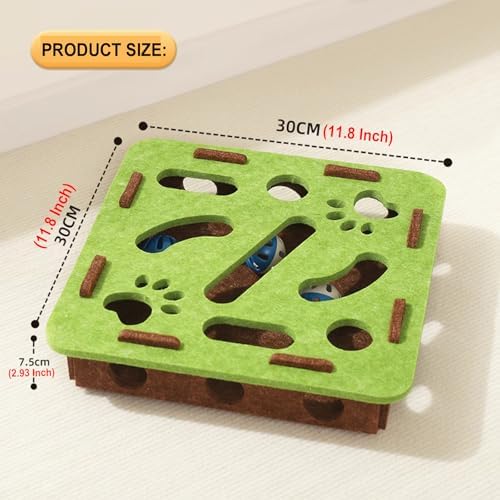 Felt Cat Maze Toy, Fun Hide Seek Hunting Puzzle for Indoor Kittens