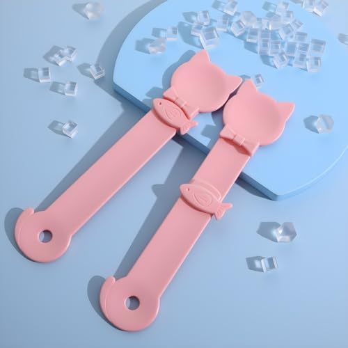 2 Pack Cat Squeeze Treat Spoon, Cute Cat Treat Feeder Spoon