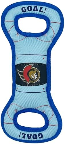 Pets First NHL Ottawa Senators Ice Hockey Rink PET Toy with Inner Squeaker. A Tough Toy for Dogs & Cats with Exciting Hockey Graphics, Gorgeous Team Logo & Double Stitch Trims