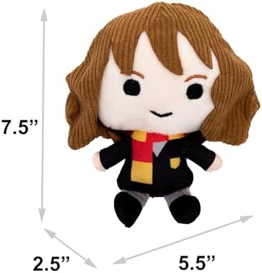 Buckle-Down The Wizarding World of Harry Potter Squeaky Plush Dog Toy for Large, Medium & Small Dogs, Hermione Granger Standing Charm Full Body Pose, 2.5" x 5.5"