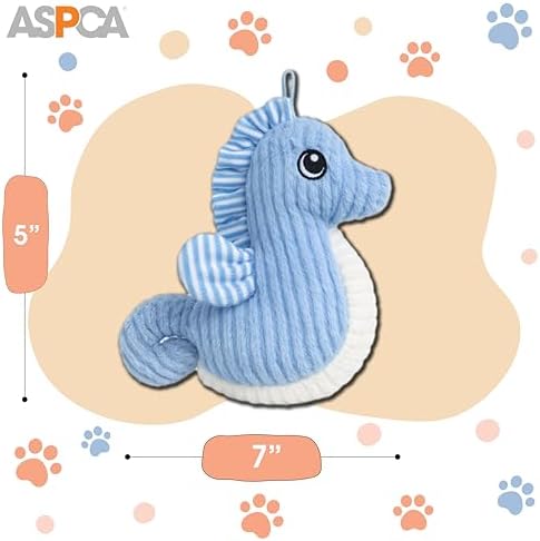 ASPCA 2 Pack Plush Dog Toy with Squeaker for Small & Medium Dogs, Soft Durable Stuffed Pet Toy for Fetch, Tug & Cuddle, Interactive, Lightweight, Engaging Play Toy for Dogs
