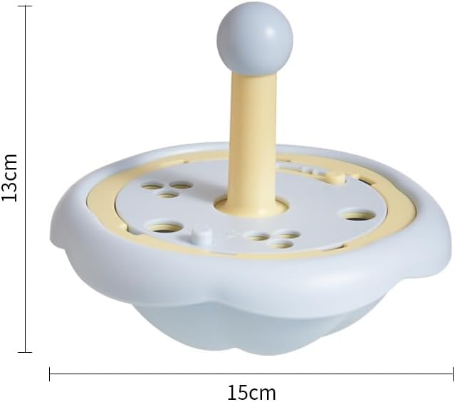 Cat Treat Dispenser Toy, Interactive Tumbler Puzzle for Indoor Cats (Yellow)