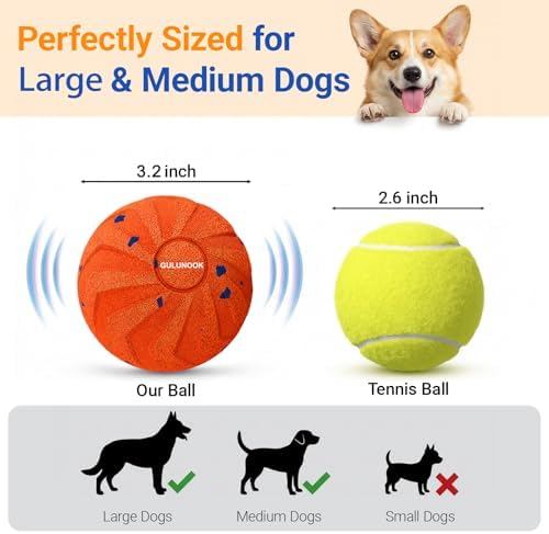T02 Replacement Dog Ball Shell, 82mm, 90g Lightweight, Orange