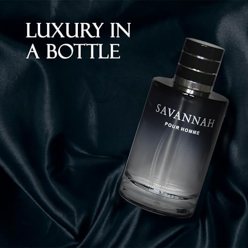 AFLUXE 2PCS Men’s Cologne Eau De Toilette Valentine Milano Savannah 3.4 Fl Oz Each Fresh Romantic Scent Daily Wear Perfume for Men