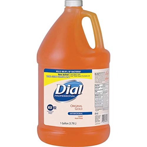 Dial Professional Gold Antibacterial Liquid Hand Soap, 1 Gallon Refill Bottle, 128 Fl Oz