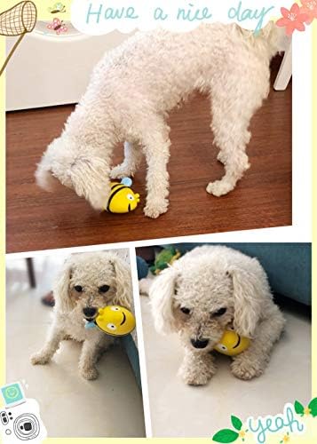 Dog Squeaky Toys Safe Latex Rubber Dog Chew Molar Toy Interactive Toy for Puppy Small Medium Dogs (Banana)