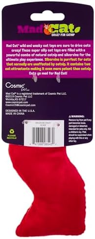 Mad Cat Bacon Kicker Breakfast Cat Toy with Catnip and Silvervine, 1 Pack
