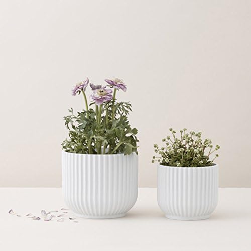 Lyngby Porcelaen Flowerpot | White Porcelain | 5.7 Inches
