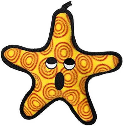 TUFFY® : 2 Pack Starfish Dog Toy: Ultra Durable Plush Toy with Multiple Layers & Reinforced Seams, Washable and Floats, Original Construction