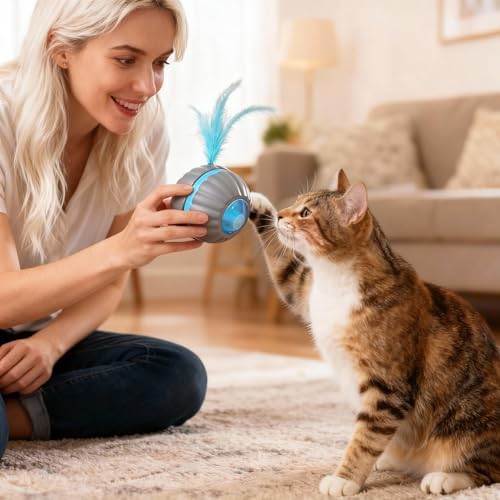 Interactive Cat Toys for Indoor Cats,Automatic Moving Kitten Toys