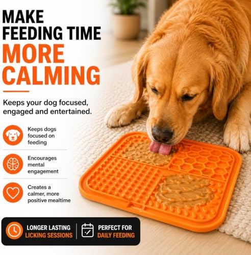 3-in-1 Slow Feeder Dog Bowl Set with Lick Mat, Treat Dispensing Ball, Puzzle Toy Feeder, Non Slip Pet Food Dish, Lick and Roll Feeding Solution, Anxiety Relief, Small Breed Feeding Kit