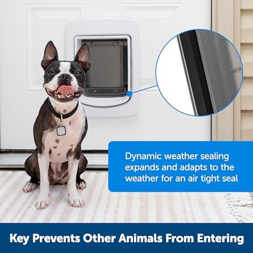 Bundle of PetSafe SmartDoor Connected Pet Door & Power Adaptor - Selective Entry and Exit for Dogs and Cats - App Enabled Pet Door, Smartphone Controlled, Custom Schedules, Multiple Pets - Medium